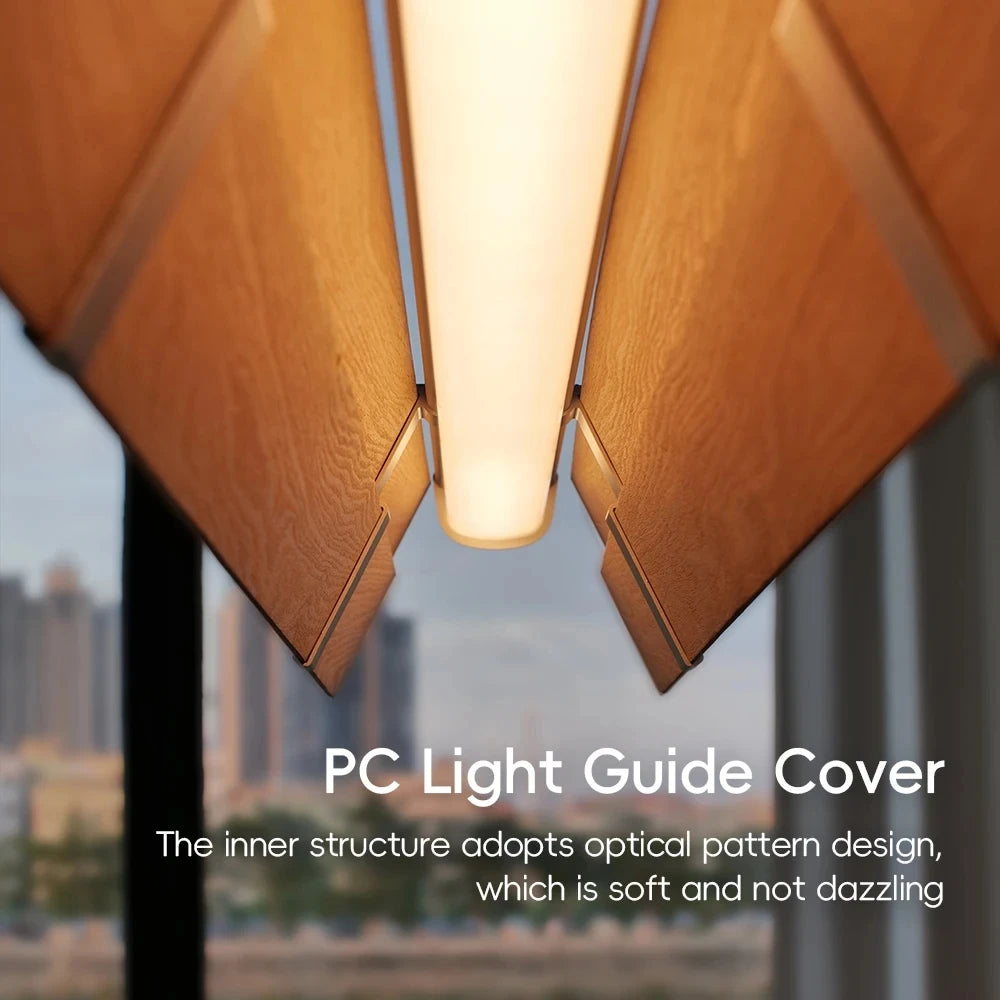 Rainbow Pendant Light LED Acrylic Wide face Combination Pendant Lamp Dimmable Decorative Linear Chandelier