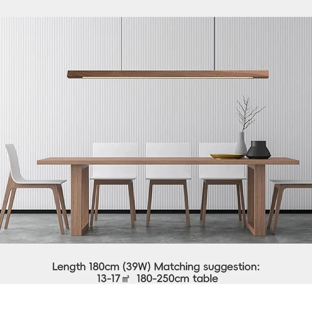 LED Hand Sweep Sensor Pendant Light Black Walnut Wood Modern Hanging Lamps for Dining Living Room Kitchen Office Celling Lamp