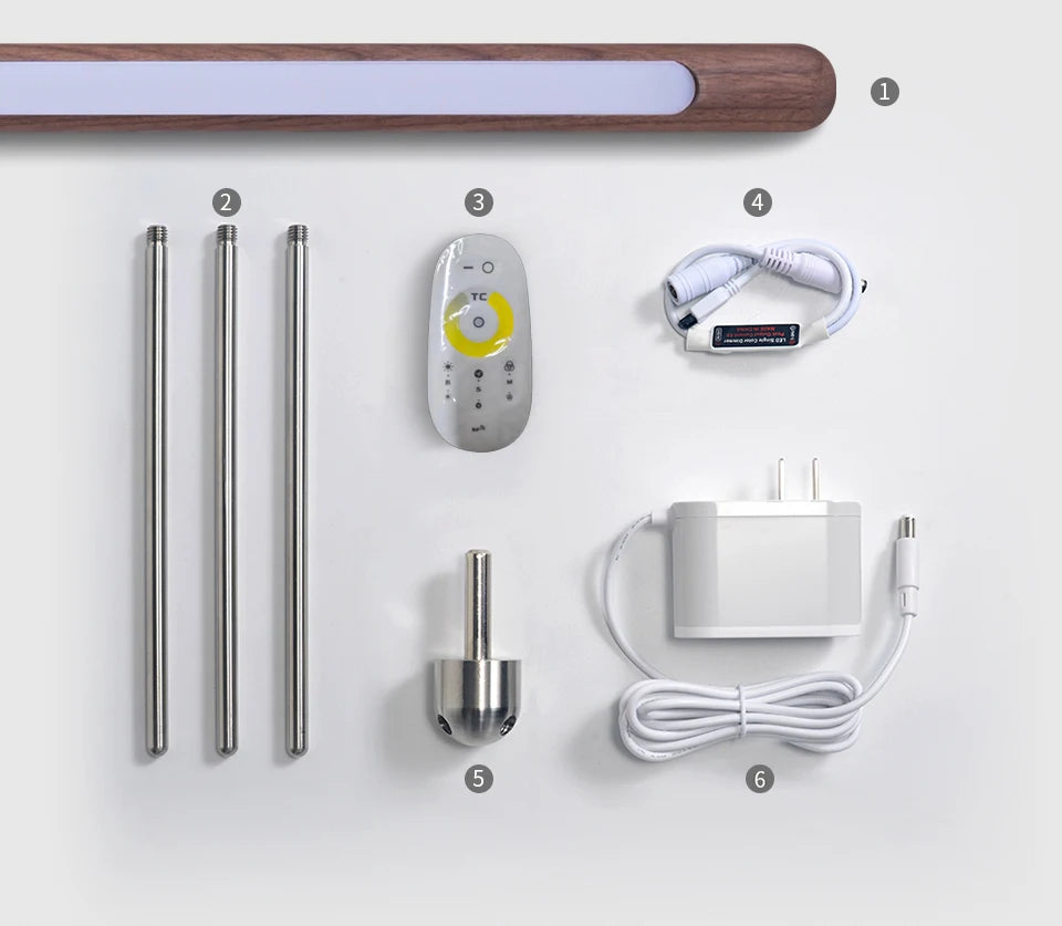 LED Wooden Standing Floor Lamp Modern Simple Design Solid Wood Art Decor Atmosphere light 360° adjustable portable Ambient lamps