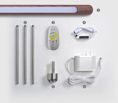 LED Wooden Standing Floor Lamp Modern Simple Design Solid Wood Art Decor Atmosphere light 360° adjustable portable Ambient lamps