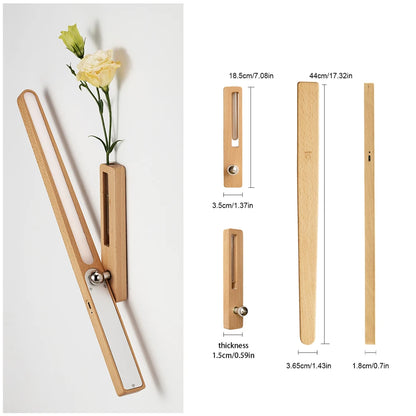 LED Wood Flower Wall Lamp Magnetic Night Light 360° Rotation Rechargeable Room Decoration Wood Flower Atmosphere Wall Lamp