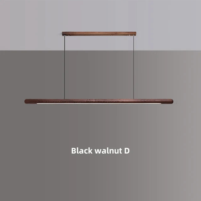 Modern Copper Circular Corner Design Pendant Lights Restaurant Office Dining Room Nordic Style Black Walnut LED Pendant Lamps