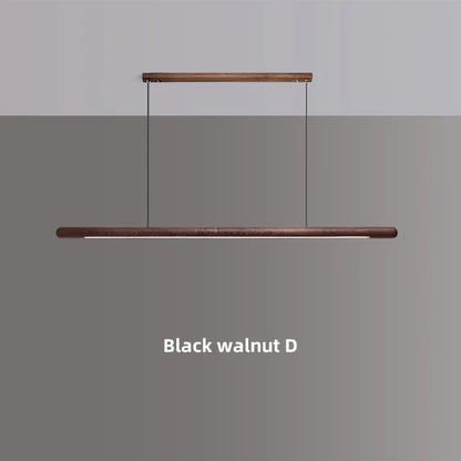 Modern Copper Circular Corner Design Pendant Lights Restaurant Office Dining Room Nordic Style Black Walnut LED Pendant Lamps