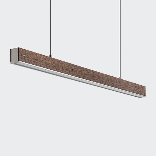 Customized 3m Length Solid Wood LED long Hang Lamp industrial style office bar Kitchen living room Alloy Pendant Light