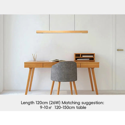 LED Hand Sweep Sensor Pendant Light Black Walnut Wood Modern Hanging Lamps for Dining Living Room Kitchen Office Celling Lamp