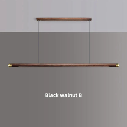 Modern Copper Circular Corner Design Pendant Lights Restaurant Office Dining Room Nordic Style Black Walnut LED Pendant Lamps