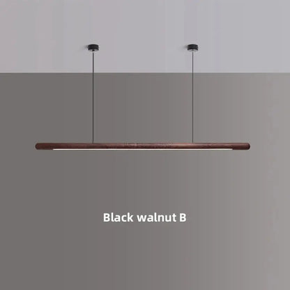 Modern Copper Circular Corner Design Pendant Lights Restaurant Office Dining Room Nordic Style Black Walnut LED Pendant Lamps