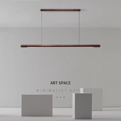 Nordic Solid Wood LED Pendant Lamp Bedroom Kitchen Light Hanging Circular Long Strip Modern Lights for Living Dining Room