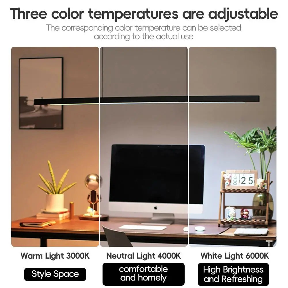 LED Hand Sweep Sensor Pendant Light Black/White Wood Hand Scan Hanging Lamps Pine Material