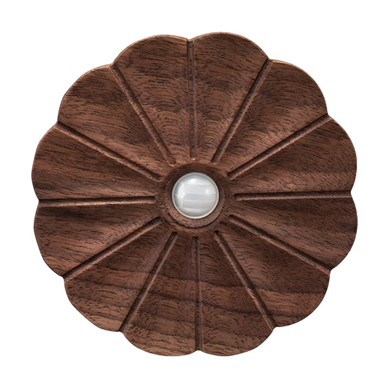 Motion Sensor Night Light Wood USB Rechargeable Stick-On Step Lights Magnetic Wall Lights for Hallway Bedroom Living Room Stair