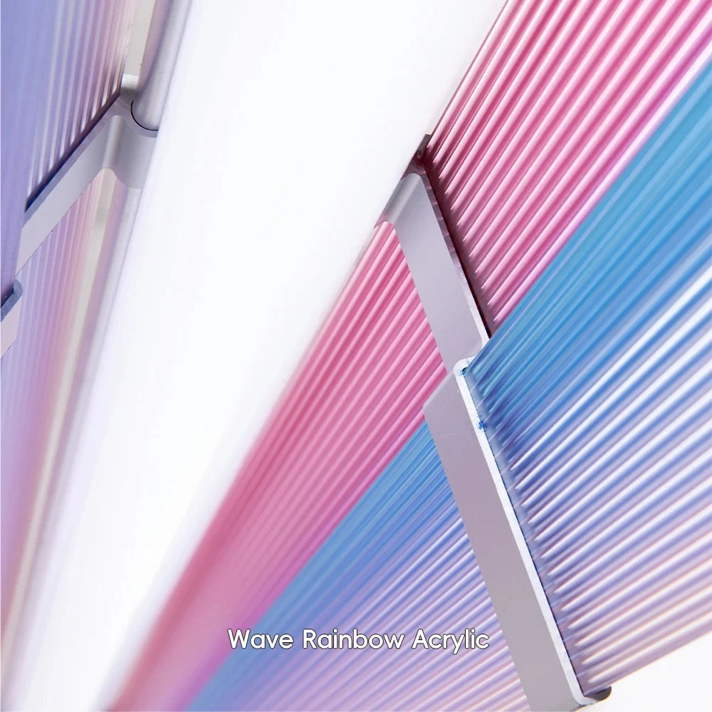 Rainbow Pendant Light LED Acrylic Wide face Combination Pendant Lamp Dimmable Decorative Linear Chandelier