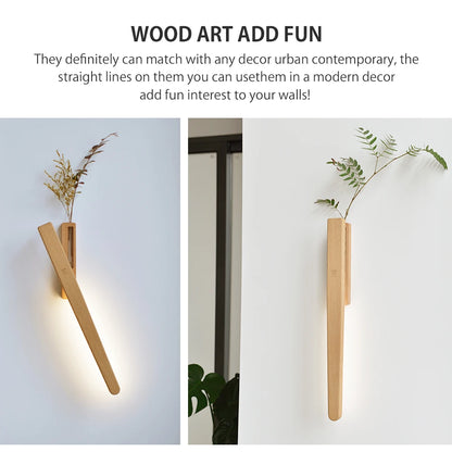 LED Wood Flower Wall Lamp Magnetic Night Light 360° Rotation Rechargeable Room Decoration Wood Flower Atmosphere Wall Lamp