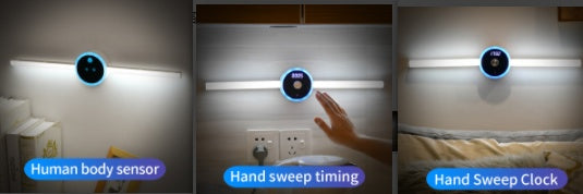 LED Smart Cabinet Body Sensor Clock Light