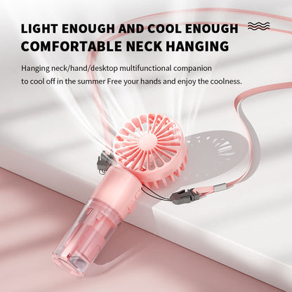 Portable Handheld 4-Speed Water Spray Fan