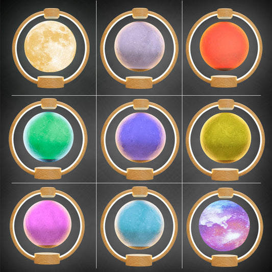 3D Stereo Diy Colorful Glare Bluetooth Moon Light