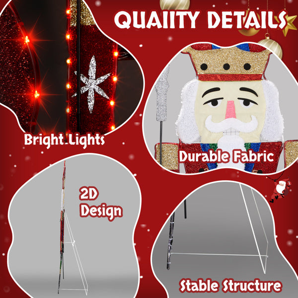 68X45X168cm Soldier 2D Warm White Lamp Christmas Light Fixture