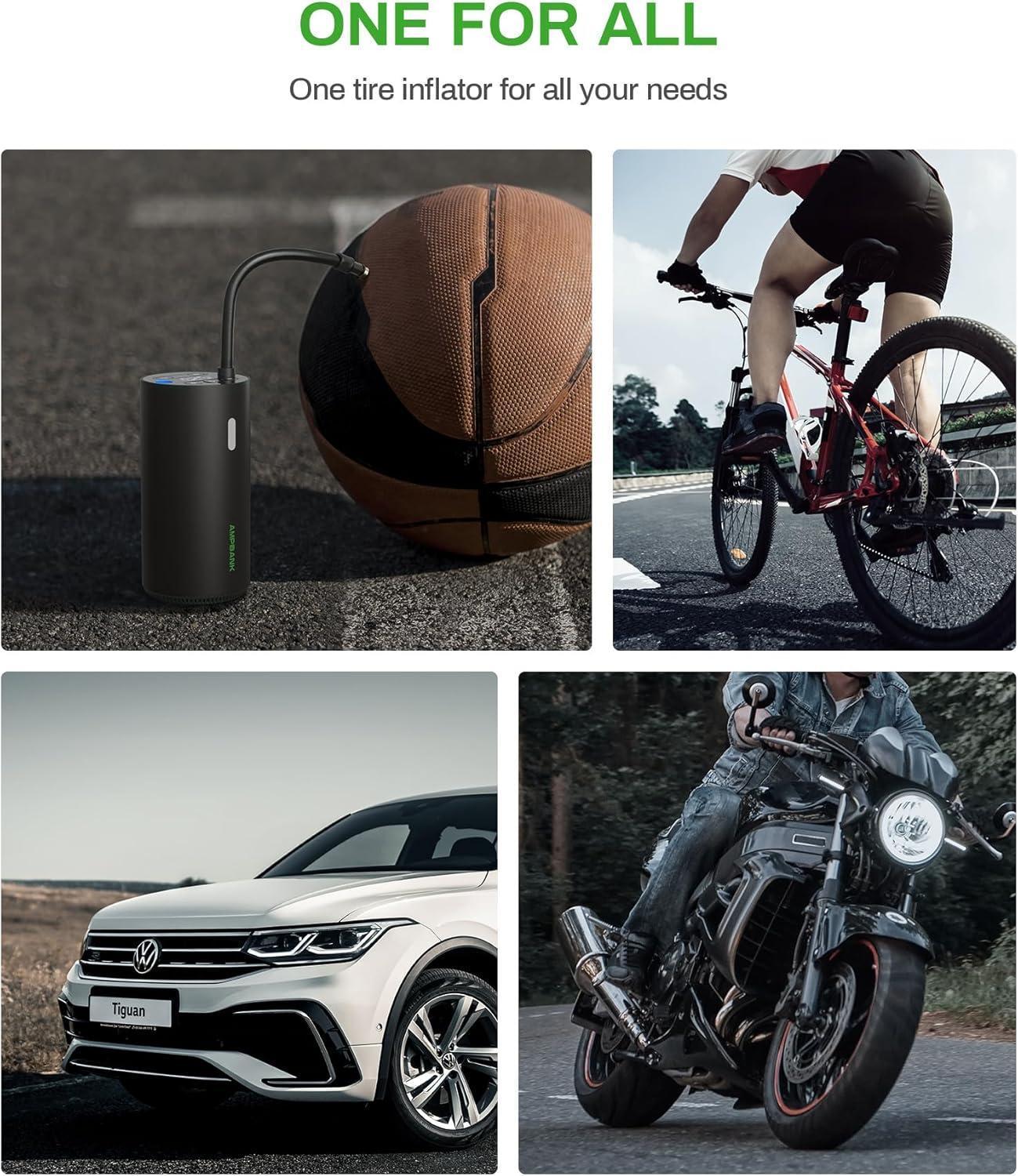 Portable Tire Air Inflator Pump With Pressure Gauge